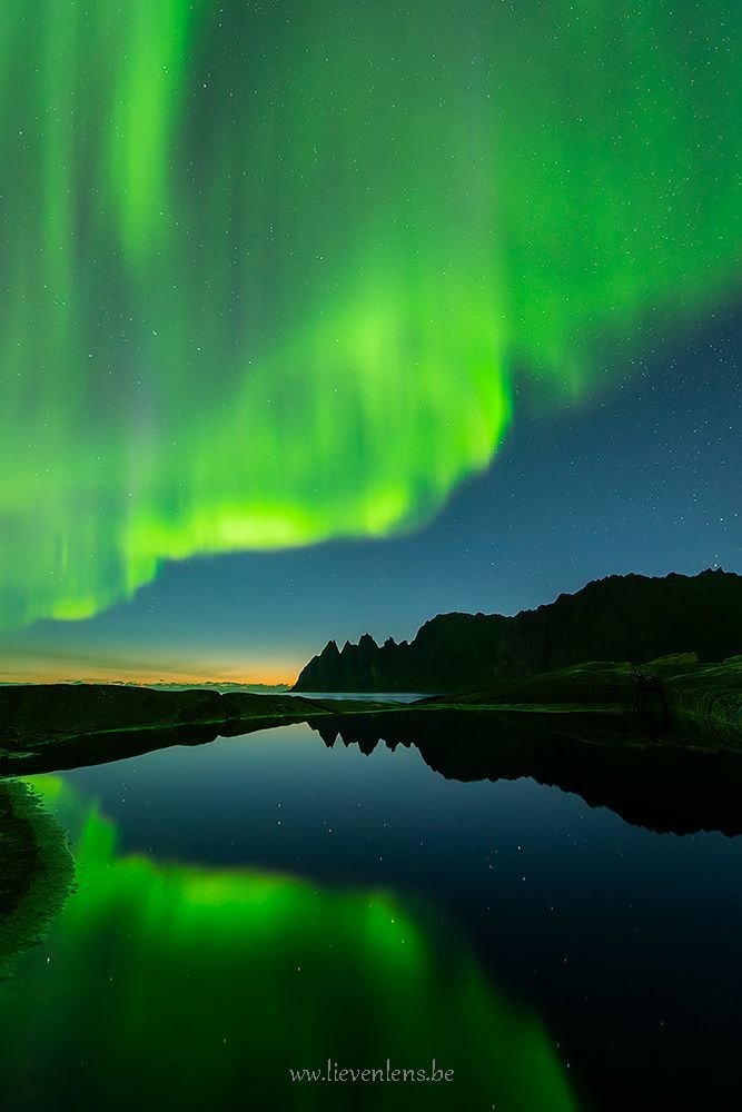 Senja, noordelicht in noorwegen