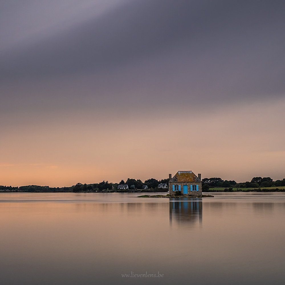 Bretagne france visserhuisje op een eiland