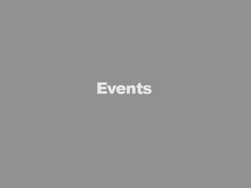 Gray screen with the word “Events” centered in white text.
