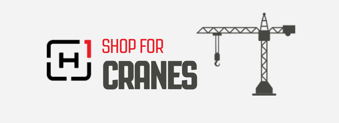 Logo with a crane and text: Shop for Cranes.