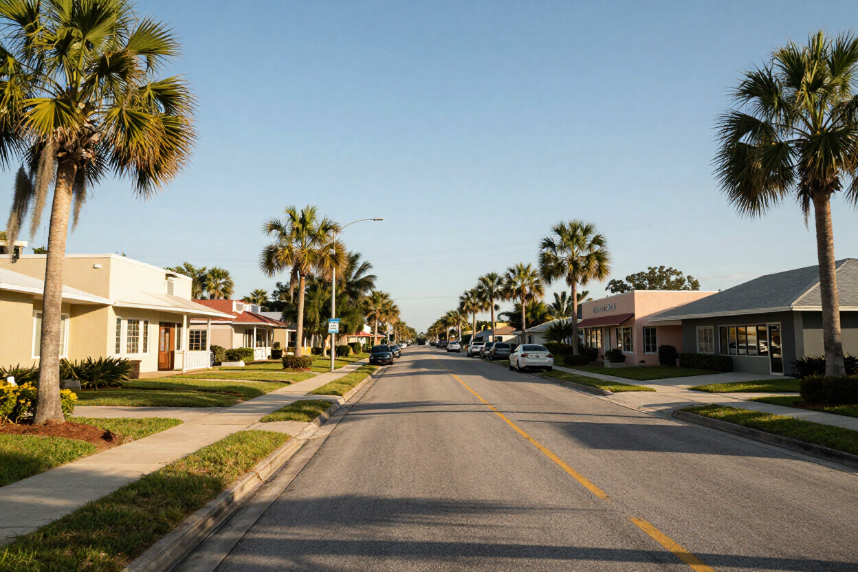 Riverview, Florida street near Boyette Road