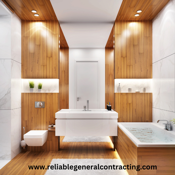 A bathroom with a toilet , sink , mirror and shower.
