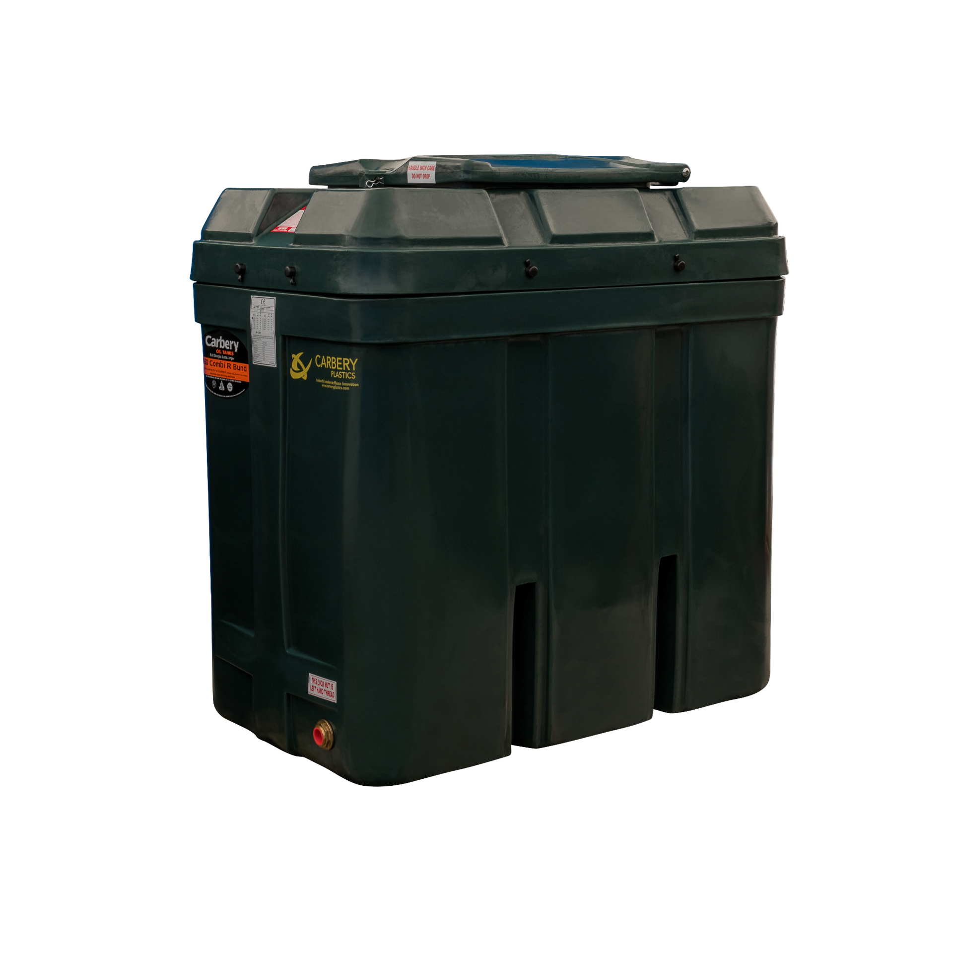 Carbery 650RB Combi R Slimline Single Skin Heating Oil Tank Photograph of Carbery 650RB Combi R Bunded Heating Oil Tank, against a white background.