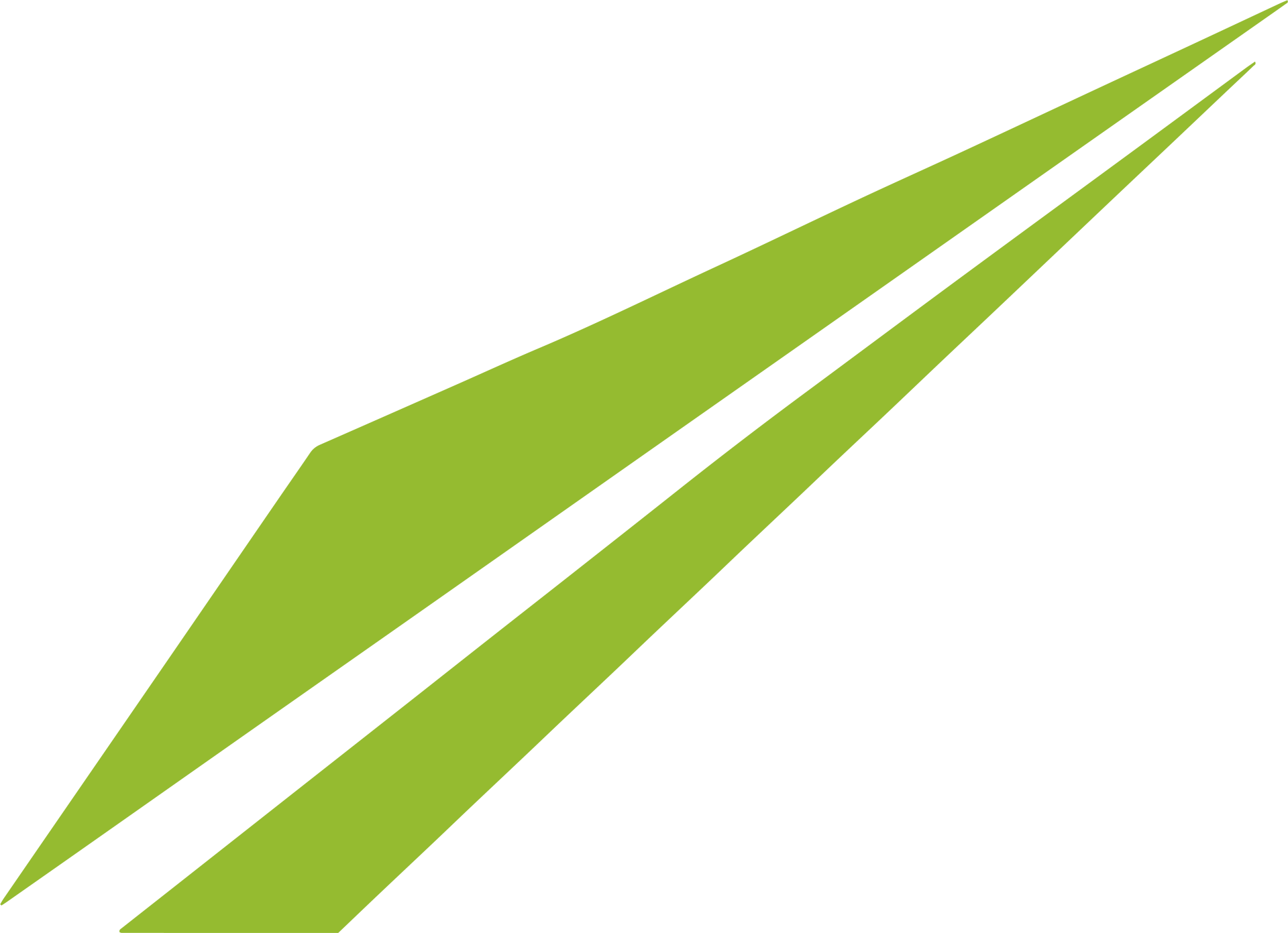 A green and white arrow on a white background.