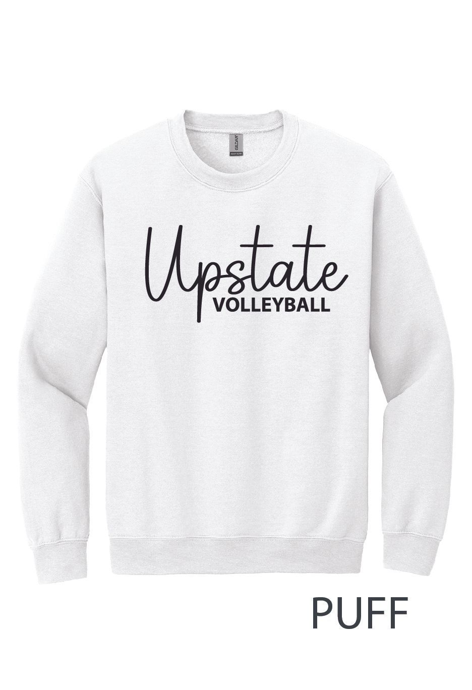 Black Puff Sweatshirt (White)