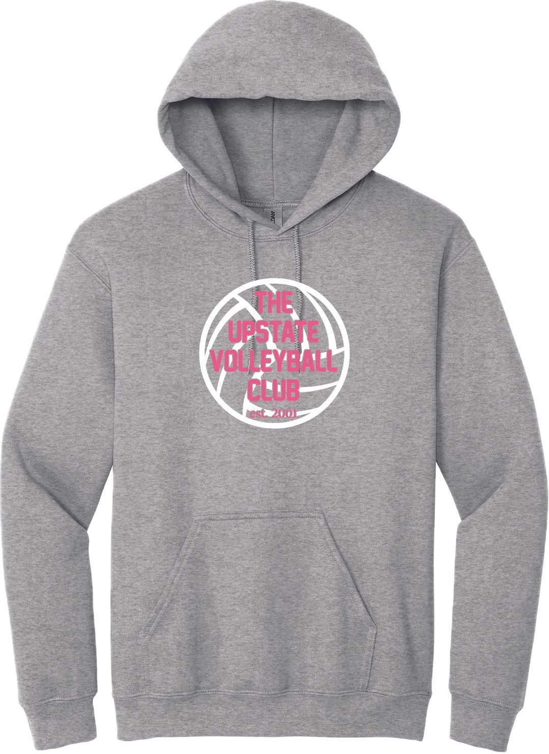 Gray/Pink Volleyball Hoodie
