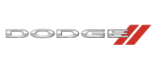 The dodge logo is on a white background.