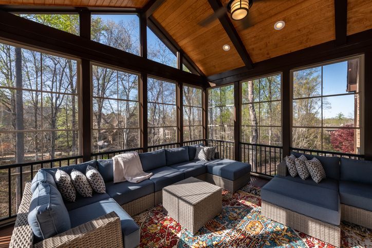 Contemporary Porch Enclosure in Springtime