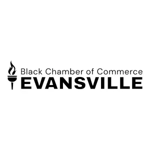 Black logo with a torch icon next to the text