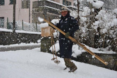 Vintage snow equipment