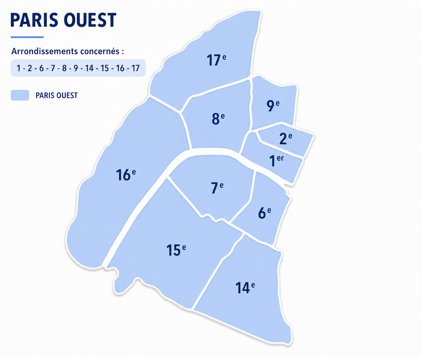 Une carte bleue de la France avec un triangle rouge au milieu