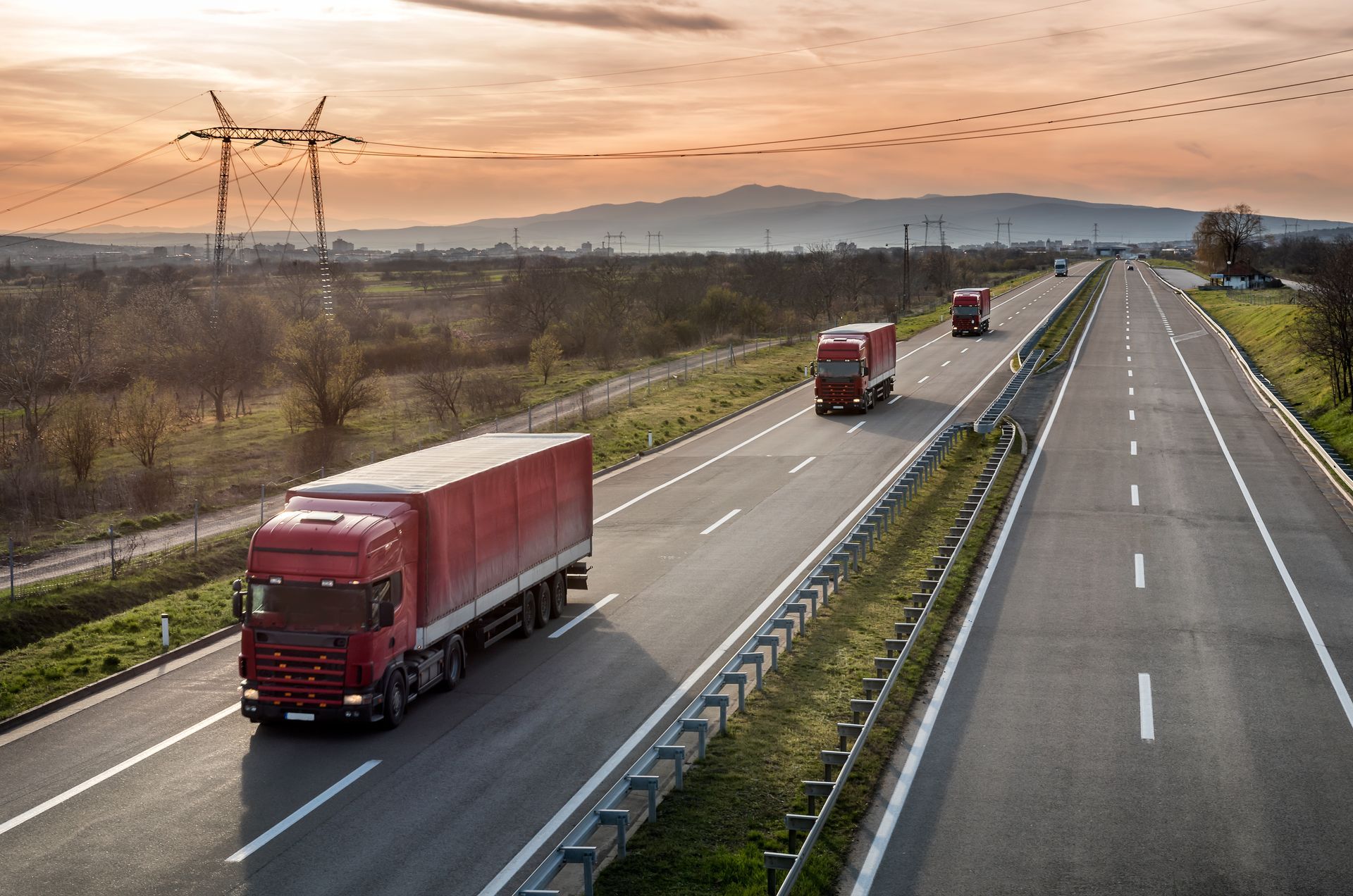 camion su autostrada