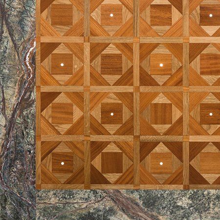 Quadrotte illuminate su parquet