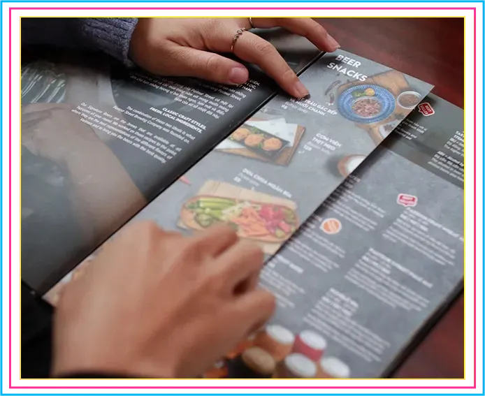 A Person Is Looking at A Menu