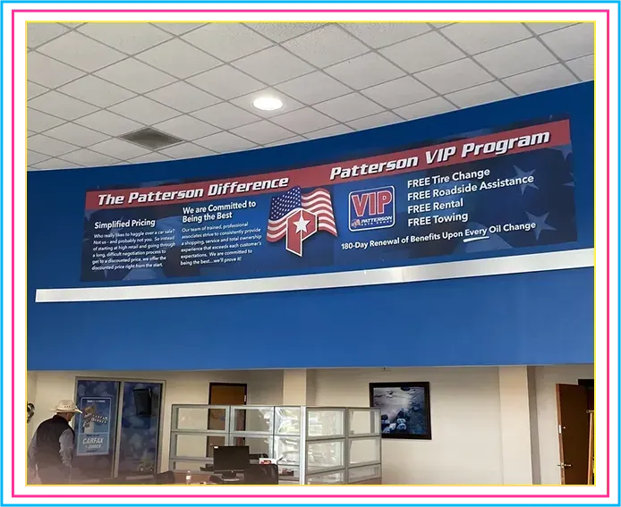 Patterson Vip Program Sign