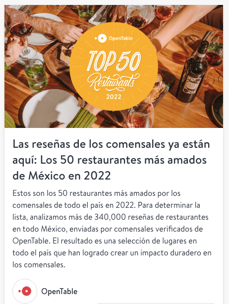 Banner 50 mejores restaurantes México 2022