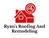 Red logo for Ryan's Roofing & Remodeling: house icon with a hammer, with text below.