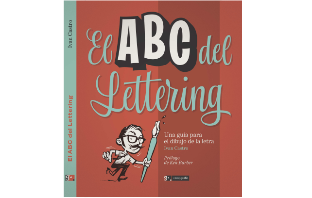 'El ABC del lettering' Spanish book cover by Iván Castro.
