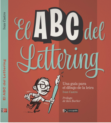 'El ABC del lettering' Spanish book cover by Iván Castro.