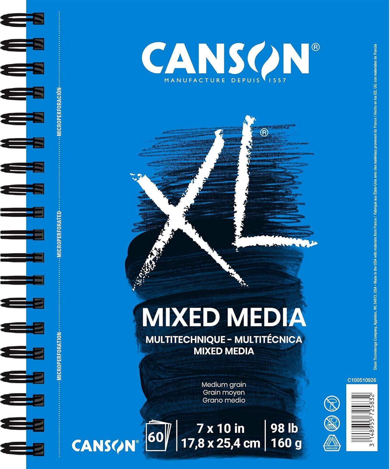 Cover of a Canson XL mixed media pad.