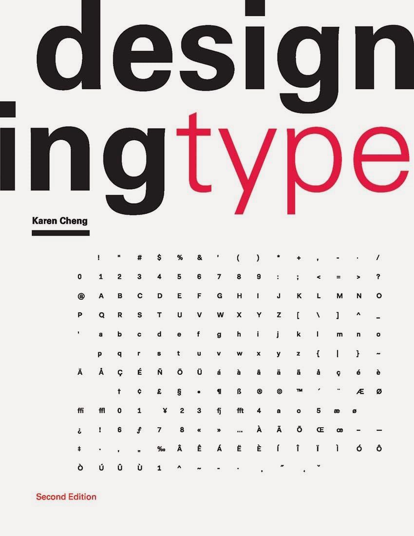 Book cover of 'Designing Type' by Karen Cheng.