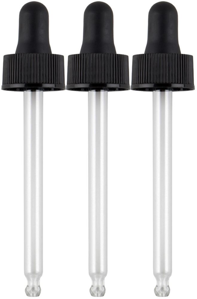 Three eye droppers.