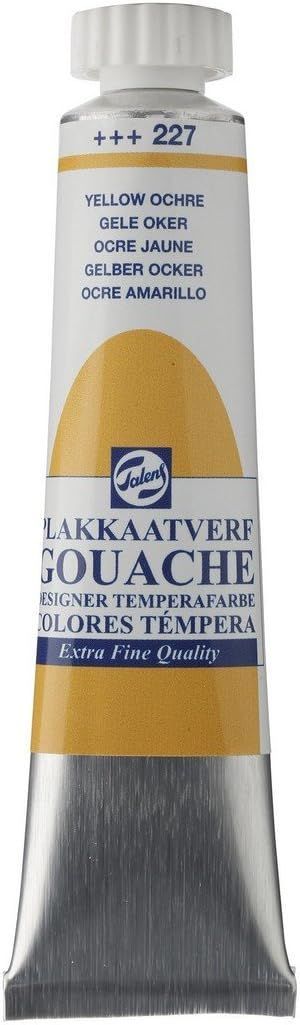 Phot of a mustard gouache tube.