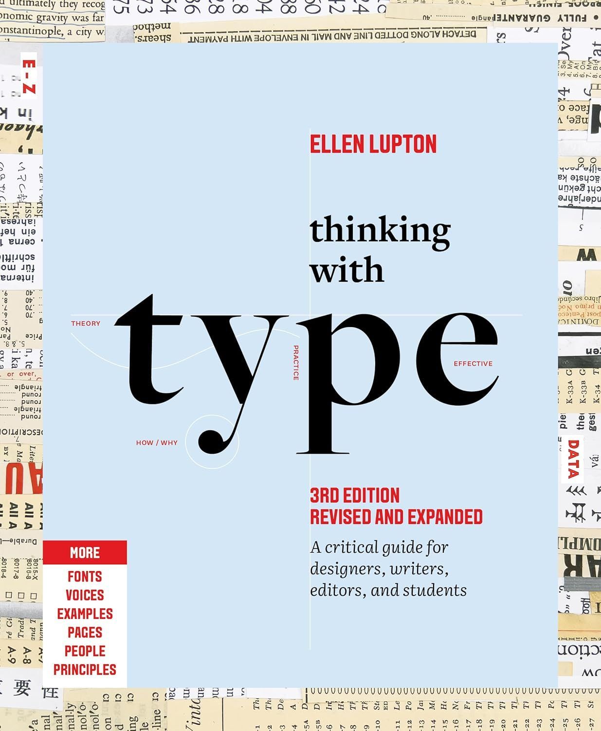 Book cover of 'thinking with type' by Ellen Lupton.