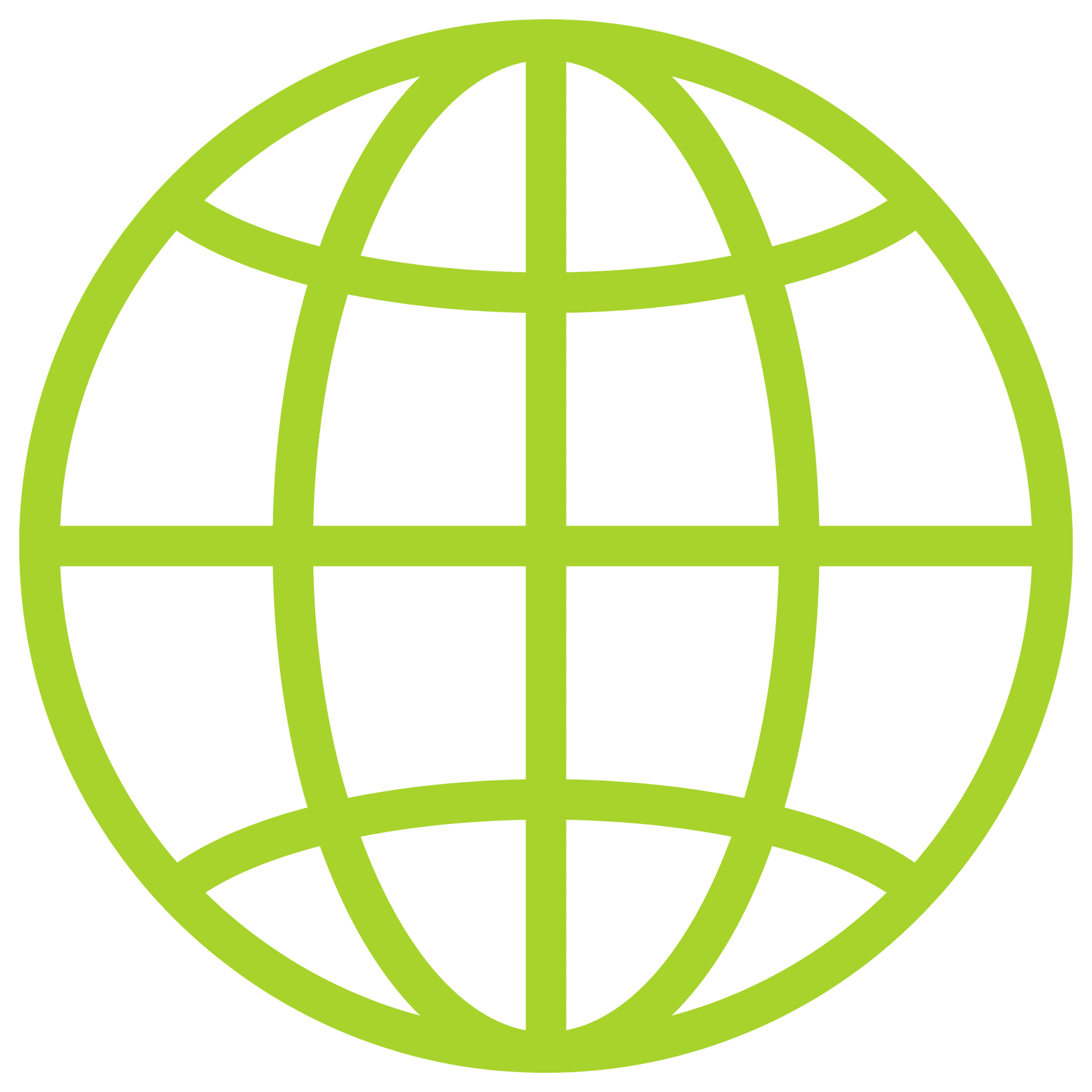 Green globe icon.
