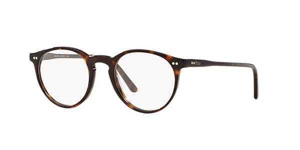 A pair of round glasses on a white background.