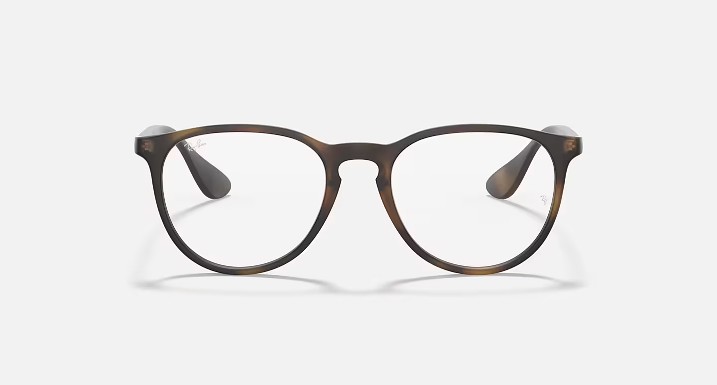 A pair of round glasses on a white background.