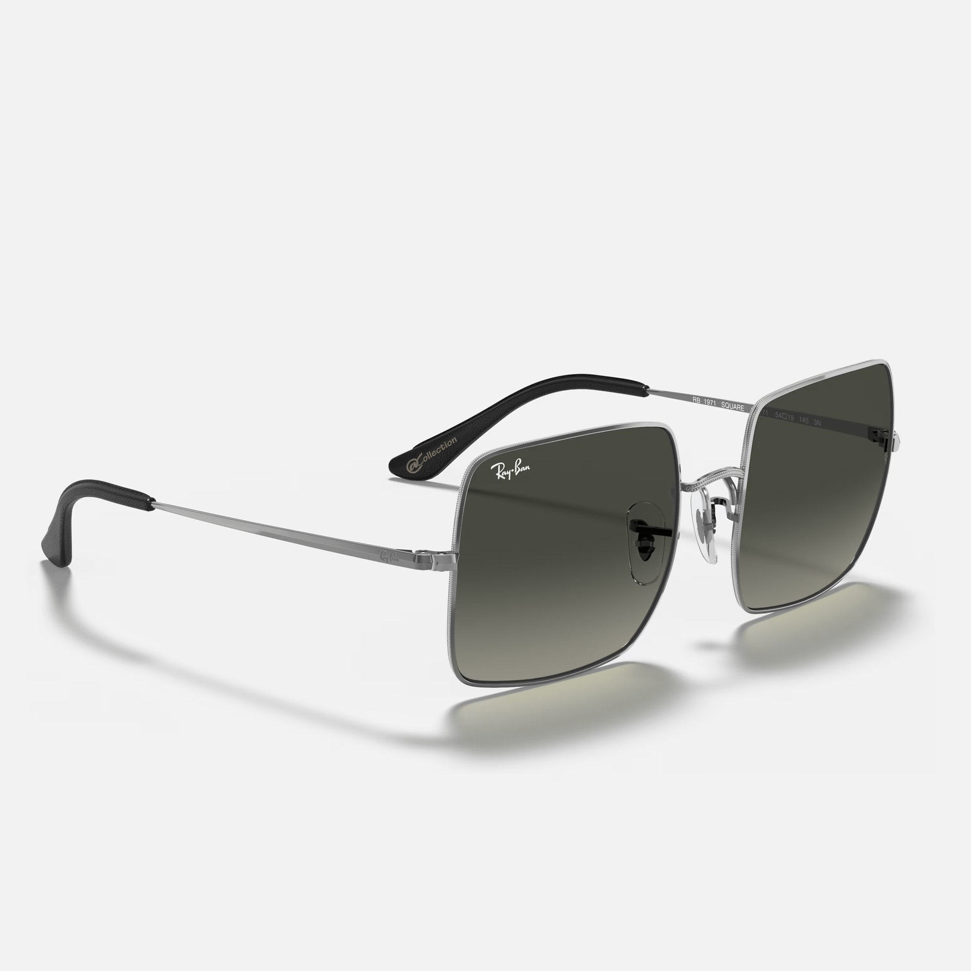 A pair of ray-ban square sunglasses on a white background.