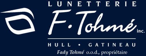 A blue and white logo for a company called lunetterie