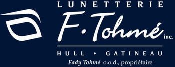 A blue and white logo for a company called lunetterie