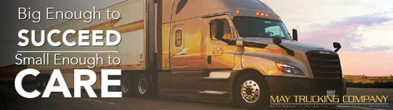 may trucking driving down the highway