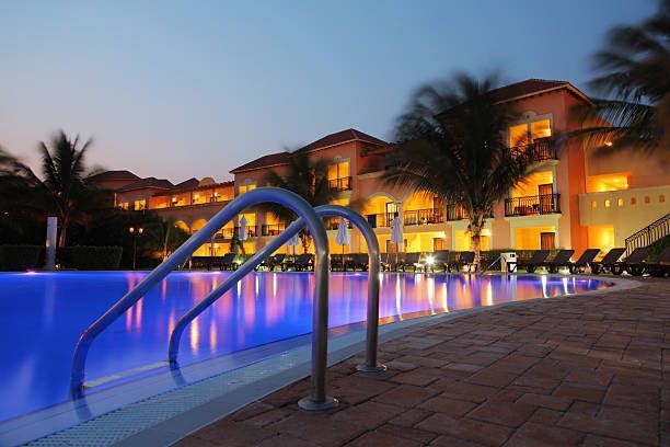 Swimming Pool With Lights — Ormond Beach, FL — Blue Horizon Pool Care Inc.