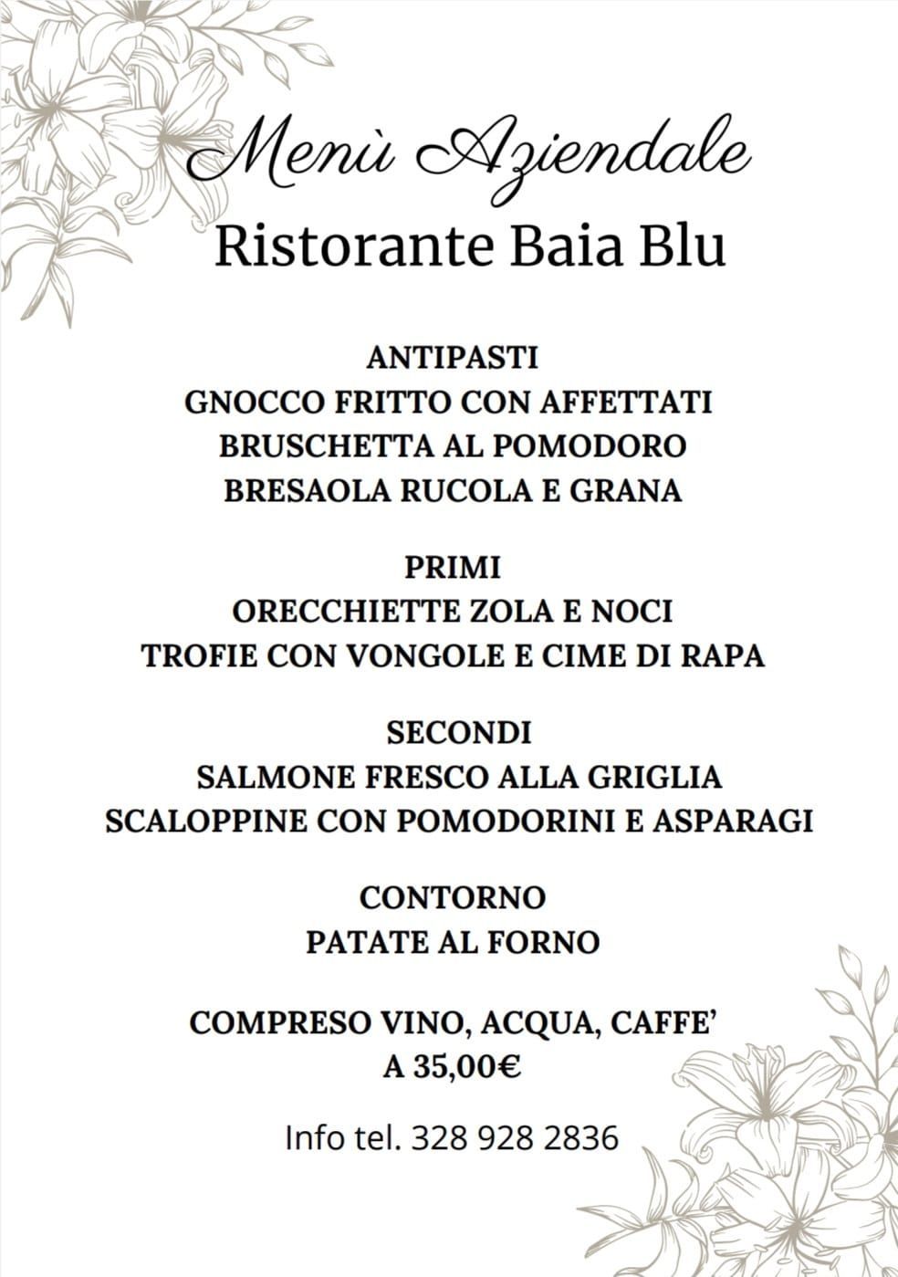 Menu for