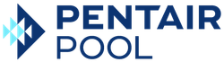 Pentair Pool logo in blue with a geometric diamond icon on the left