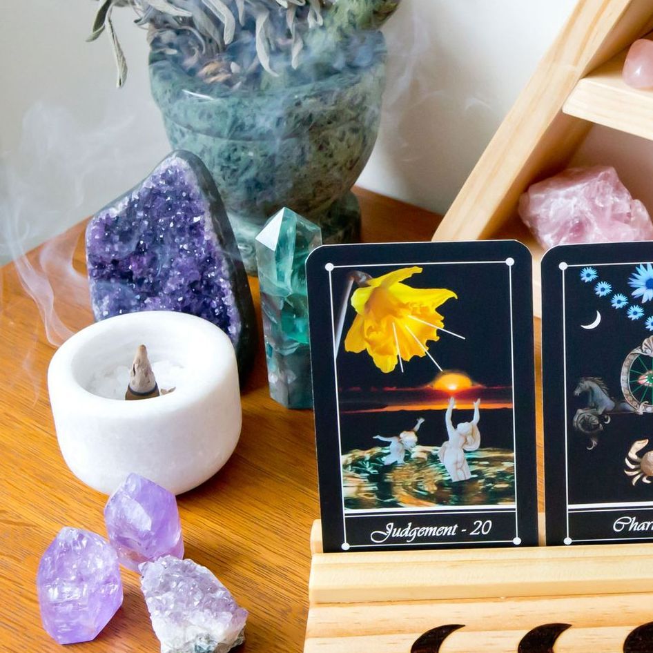 Two tarot cards with the number 20 on them Two tarot cards with the number 20 on them