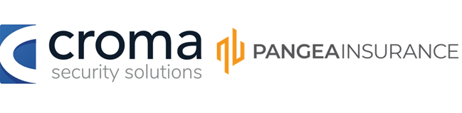 Croma Security Solutions logo with Pangea Insurance logo