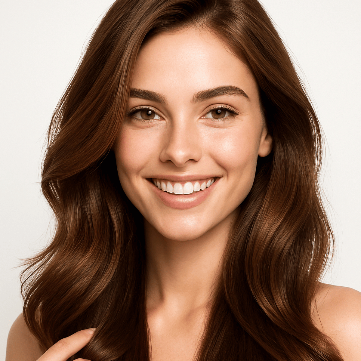 Natural Brown hairstyle at Myeongdong Hair Studio