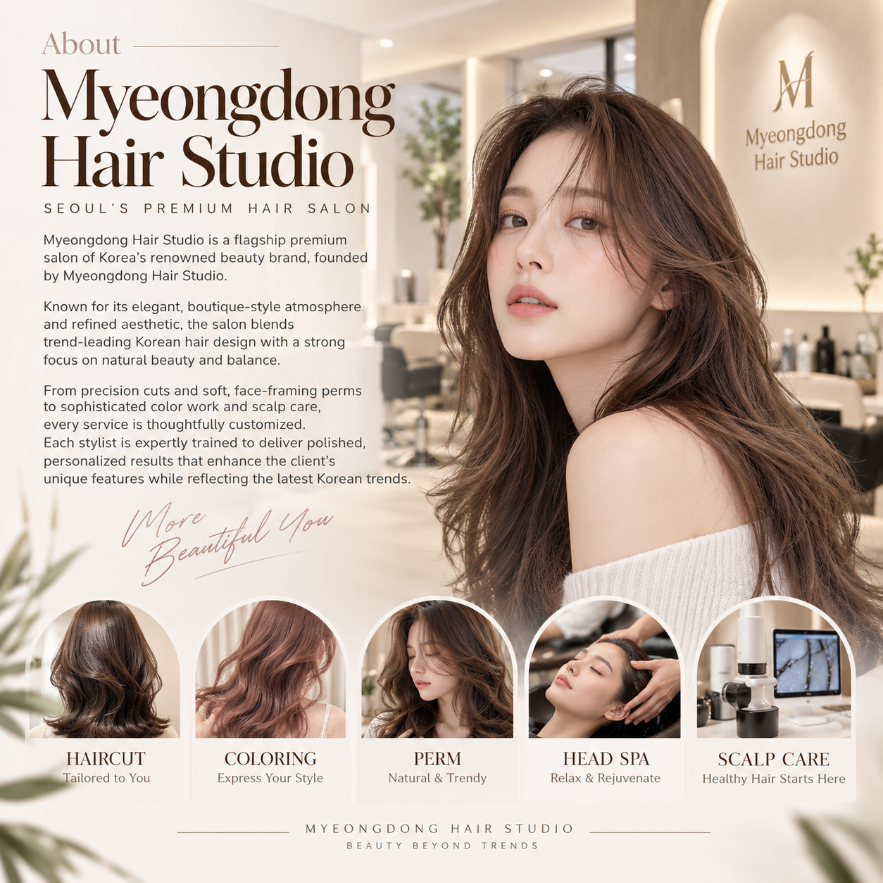 About Myeongdong Hair Studio, Seoul premium hair salon