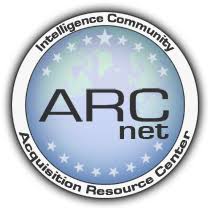 The logo for arc net intelligence community acquisition resource center.