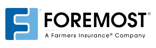 Foremost logo with blue icon and black text, “A Farmers Insurance Company” tagline