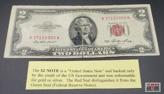 A 2 dollar bill with a picture of a man on it