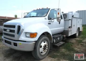 White Utility Truck