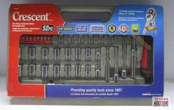 A box of crescent tools with a ratchet in it