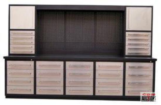 A large cabinet with lots of drawers on it