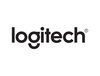 Logitech logo in black on a white background