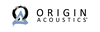 Origin Acoustics logo in black and blue on a white background